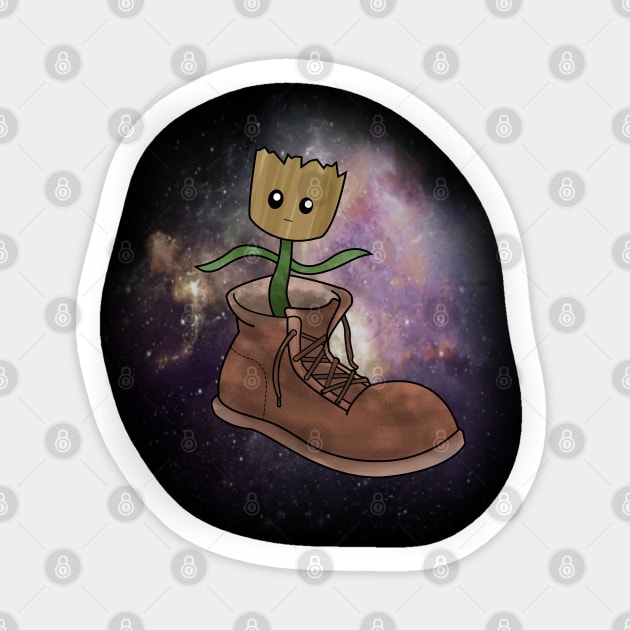 Plant in the Galaxy Sticker by peekxel